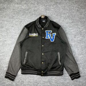 Vision Sports Jacket Mens XL Black Fountain Valley High School Barons Football